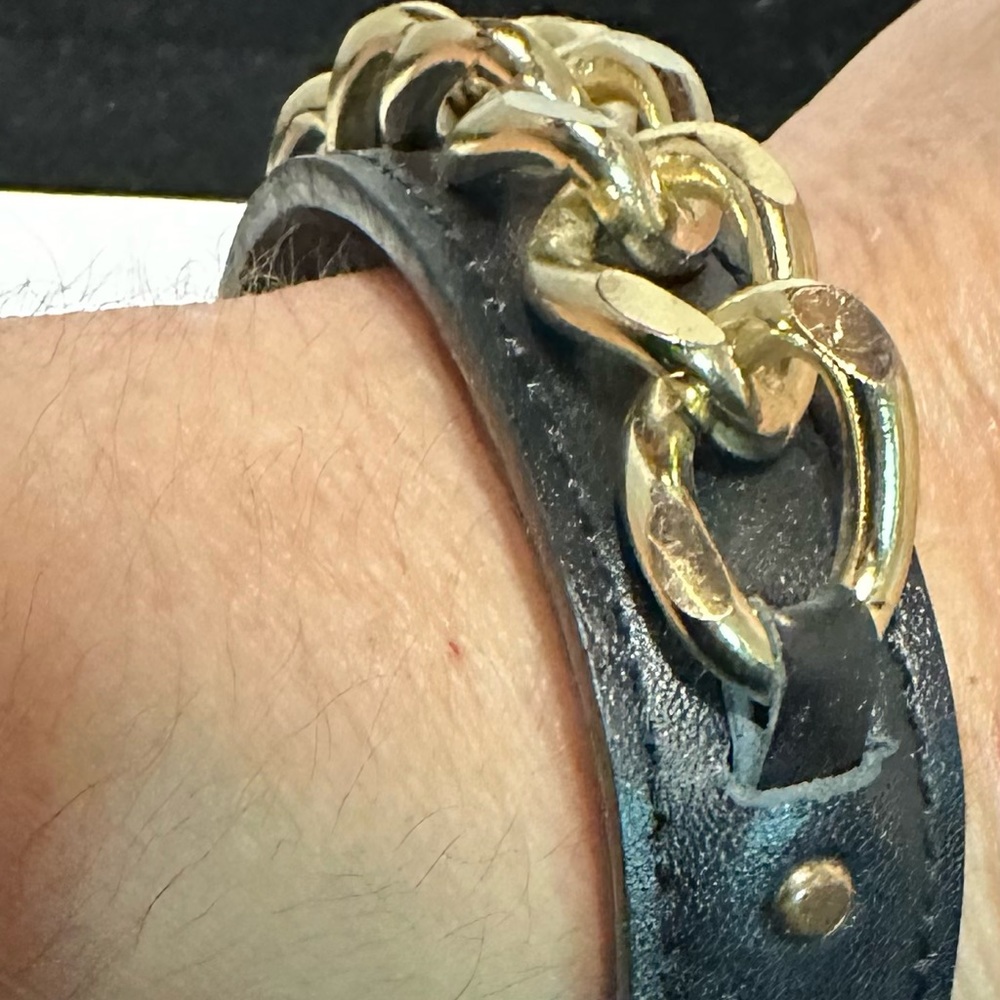 Faux leather bracelet